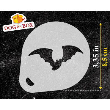 Pochoirs de Chauves-souris n.1 (lot de 3) pochoir de décoration de poudre de cacao Cappuccino et café - peinture de visage