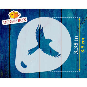 Birds stencil n.4 (set of 3) Cappuccino and Coffee cocoa powder decor stencil - Face Painting stencils