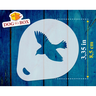 Birds stencil n.4 (set of 3) Cappuccino and Coffee cocoa powder decor stencil - Face Painting stencils