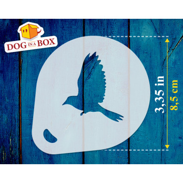 Pochoir d'oiseaux n.4 (lot de 3) Pochoir de décoration en poudre de cacao Cappuccino et café - pochoirs de peinture de visage