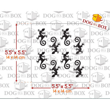 Gecko stencil - stencil for cookies 14 x 14 cm