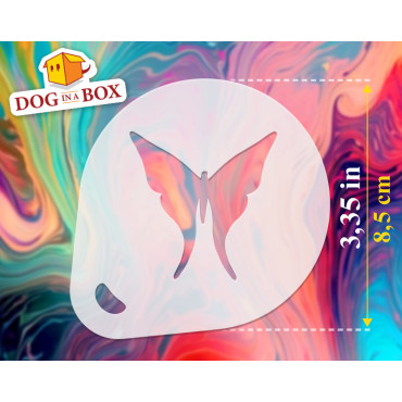 Pochoir papillon n.2 (lot de 3) Pochoir de décoration de poudre de cacao Cappuccino et café - pochoirs de peinture de visage