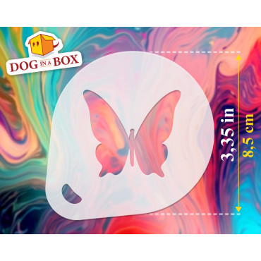 Schmetterlings schablone n.2 (3er-Set) Cappuccino und Kaffee Kakaopulver Dekor Schablone - Face Painting Schablonen