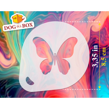 Butterfly stencils n.2 (set of 3) Cappuccino and Coffee cocoa powder decor stencil - Face Painting stencils