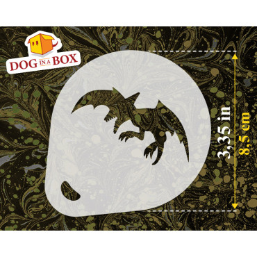 Pochoirs de dinosaures n.4 (lot de 3) pochoir de décoration de poudre de cacao Cappuccino et café - pochoirs de peinture de visa