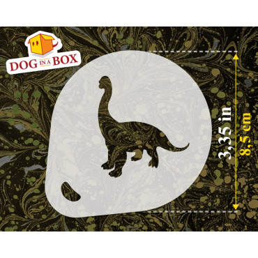 Dinosaurs stencils n.4 (set of 3) Cappuccino and Coffee cocoa powder decor stencil - Face Painting stencils