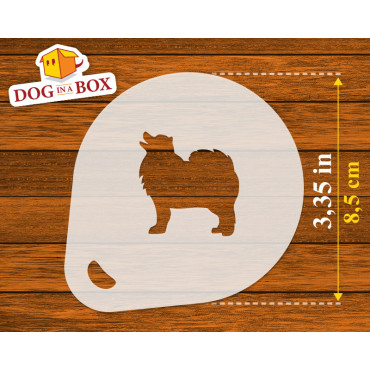 Stencil di cani n.4 (set di 3) - Stencil per decorazioni in cacao in polvere per cappuccino e caffè o per faceprinting