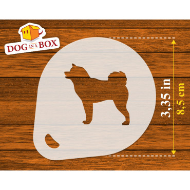 Dogs stencils n.4 (set of 3) Cappuccino and Coffee cocoa powder decor stencil - Face Painting stencils