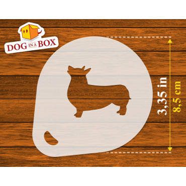 Pochoirs de chiens n.4 (lot de 3) pochoir de décoration de poudre de cacao Cappuccino et café - pochoirs de peinture de visage