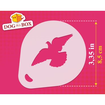 Tauben schablone n.1 (3er-Set) Cappuccino und Kaffee Kakaopulver Dekor Schablone - Face Painting Schablonen