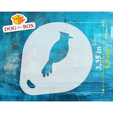 Pochoir d'oiseaux n.5 (lot de 3) Pochoir de décoration en poudre de cacao Cappuccino et café - pochoirs de peinture de visage