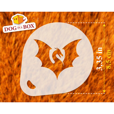 Dragon stencils n.2 (set of 3) Cappuccino and Coffee cocoa powder decor stencil - Face Painting stencils