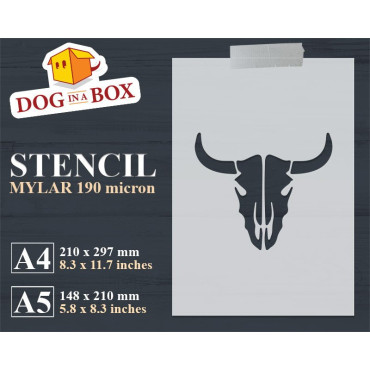 Bull's Skull Schablone -...