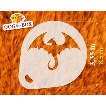 Stencil draghi n.2 (set di 3) - Stencil decorare cappuccini e caffè con polvere di cacao - Stencil per faceprinting