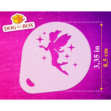 Feen Schablonen (3er-Set) Cappuccino und Kaffee Kakaopulver Dekor Schablone - Face Painting Schablonen