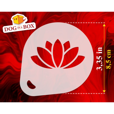 Flower stencils n.2 (set of 3) Cappuccino and Coffee cocoa powder decor stencil - Face Painting stencils