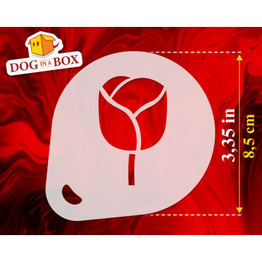 Pochoirs de fleurs n.2 (lot de 3) pochoir de décoration en poudre de cacao Cappuccino et café - pochoirs de peinture de visage