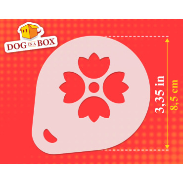 Stencil di fiori n.4 (set di 3) - Stencil per decorare cappuccini, pareti, vestiti o dipinti