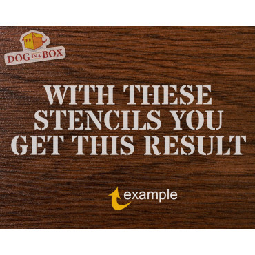 Alphabet stencils font n.4 - Uppercase font stencil for wood signs and walls. Individual letters stencils