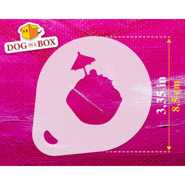 Ice Creams stencils n.1 (set of 3) Cappuccino and Coffee cocoa powder decor stencil - Face Painting stencils