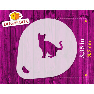 Kitties stencils n.1 (set of 3) Cappuccino and Coffee cocoa powder decor stencil - Face Painting