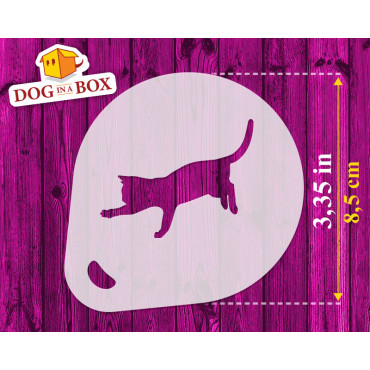 Kätzchen schablonen n.1 (3er-Set) Cappuccino und Kaffee Kakaopulver Dekor Schablone - Face Painting