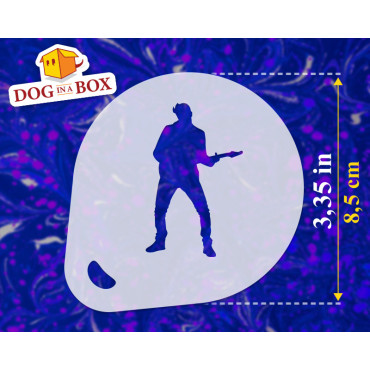 Stencil di rock n.1 (set di 3) -  Stencil per decorazioni biscotti, cappuccini o face painting