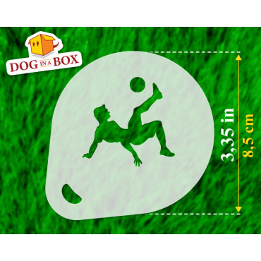 Soccer stencils n.1 (set of 3) Cappuccino and Coffee cocoa powder decor stencil - Face Painting stencils