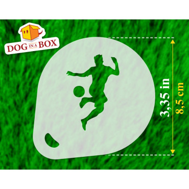 Soccer stencils n.1 (set of 3) Cappuccino and Coffee cocoa powder decor stencil - Face Painting stencils