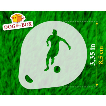 Soccer stencils n.1 (set of 3) Cappuccino and Coffee cocoa powder decor stencil - Face Painting stencils