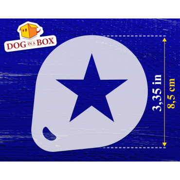 Stars stencils n.1 (set of 3) Cookie and Cappuccino cocoa powder decor stencil - Face Painting