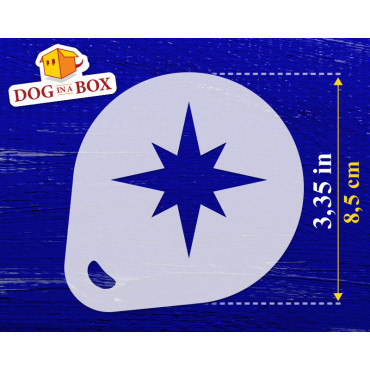 Sterne Schablonen n.1 (3er Set) Keks und Cappuccino Kakaopulver Dekor Schablone - Face Painting