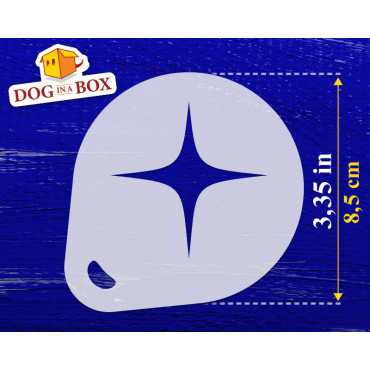 Stars stencils n.1 (set of 3) Cookie and Cappuccino cocoa powder decor stencil - Face Painting
