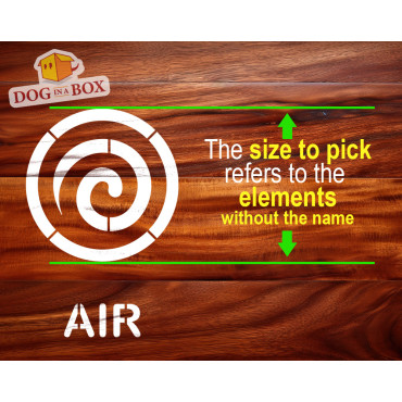 Air, Water, Earth, Fire - Set of 4 individual Elements stencils n. 3 - Reusable elemental stencil.