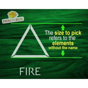 Luft, Wasser, Erde, Feuer - Set mit 4 Einzel element schablonen n.5 - Wiederverwendbare Elementarschablone.