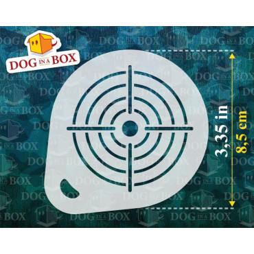 Target for Softair stencils (set of 3) Cappuccino and Coffee cocoa powder decor stencil - Face Painting stencils