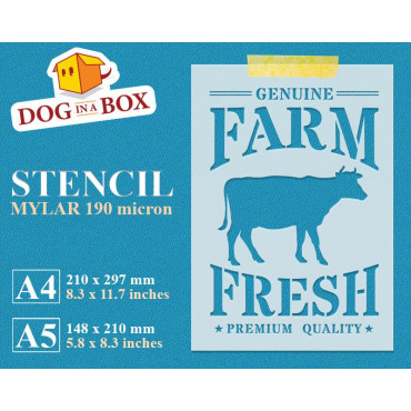 Stencil Farm Fresh Milk -...