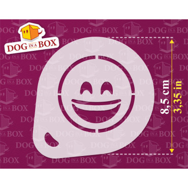 Emoticons Stencils n.5 (set of 3) Cappuccino and Coffee cocoa powder decor stencil - Face Painting stencils