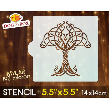 Tree of life Celtic Tree stencil - stencil for cookies and cakes 14 x 14 cm