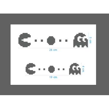 Pac Man stencil set n.1 - Reusable video games stencil for painting on walls, wood, fabrics