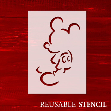 Mickey Mouse stencil n.1 - Disney Cartoon stencil for nursery decoration