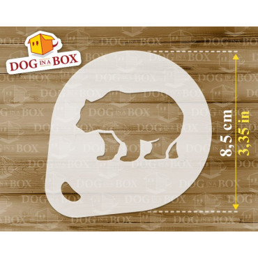 Bear stencils (set of 3) Cappuccino and Coffee cocoa powder decor stencil - Face Painting stencils