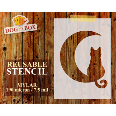 Stencil gatto sulla luna...