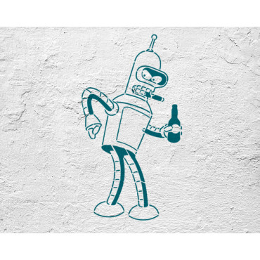 Bender stencil n.1 - Cartoon and movie stencil for nursery decoration: Disneyland