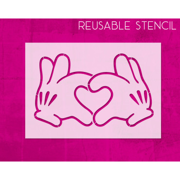 Stencil mani di Topolino n....