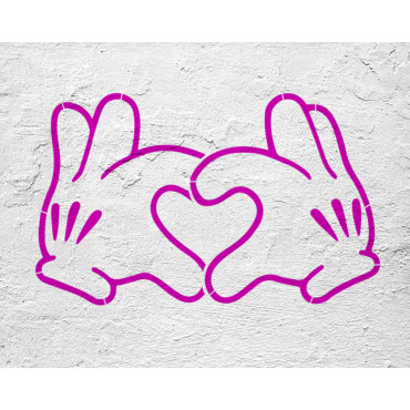 Mickey Mouse's hand stencil n.3 - Disney Cartoon stencil for nursery decoration