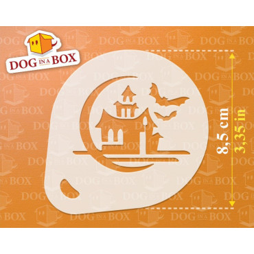 Halloween stencils n.2 (set of 3) Cappuccino and Coffee cocoa powder decor stencil - Face Painting stencils