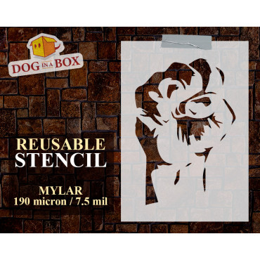 Raised fist stencil n.1 -...