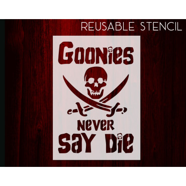 The Goonies stencil n.2 - Movie reusable stencil for walls, wood and fabrics
