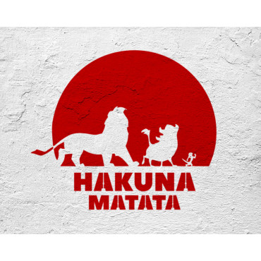 Hakuna Matata Lion King stencil n.1 - Disney Cartoon and movie stencil for painting